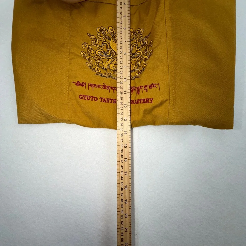 Gyuto Tantric Monastery Monk Bag Yellow Canvas Embroidered Tote Crossbody Boho